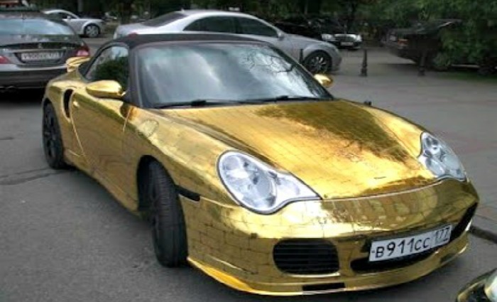 Gold-plated Porsche